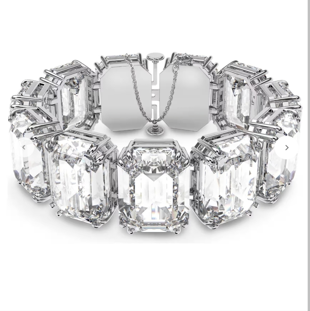 🦋 Rare. Millenia bracelet Oversized crystals, Octagon cut
